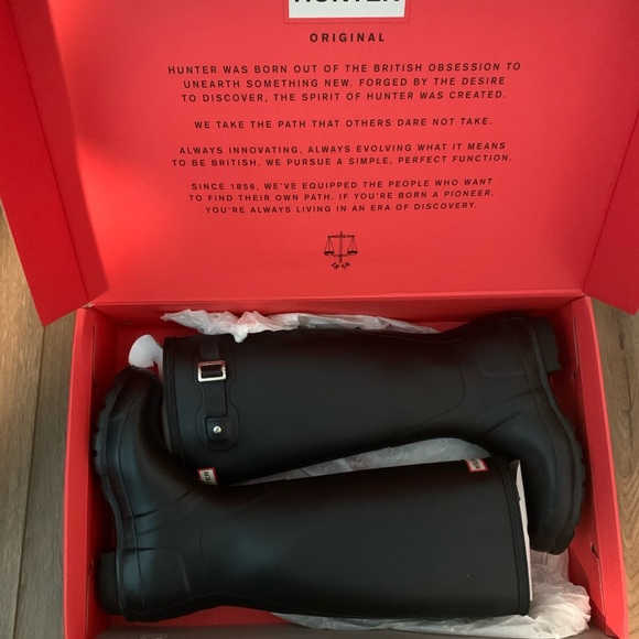 Hunter Tall Matte Flat Wellie Rain Boots UK 4 US 5 - Picture 4 of 9